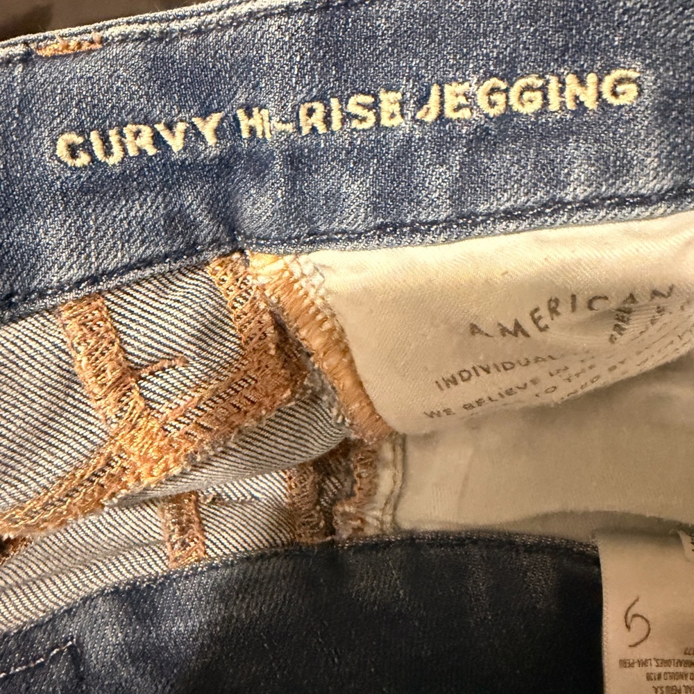 American Eagle Outfitters Womens Ripped Blue Skinny Jeans - Picture 5 of 11